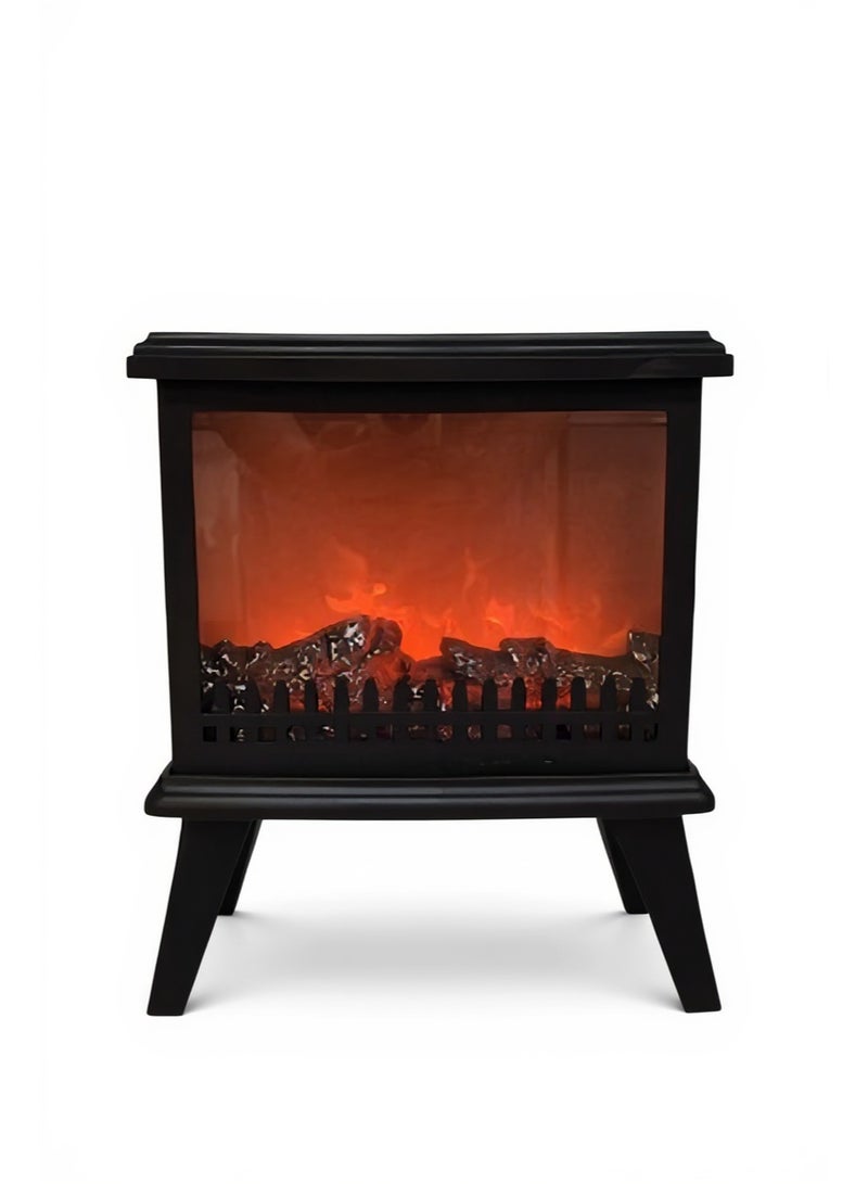 ليفينج دفاية ديكور سوداء  كلاسيكية بأربع أرجل وإضاءة LED - Image 3