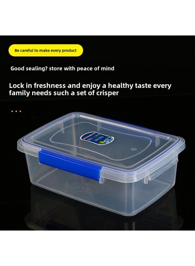 Food Grade Fresh-keeping Box Transparent Plastic Fresh-keeping Box Refrigerator Special Freezer Sealed Box Square Transparent Fresh-keeping Box-Specifications:691 Non-sealing Ring Storage Box (a 30)-Color:Transparent Color  - Image 3