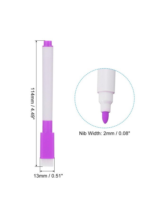 PATIKIL Dry Erase Marker Pens, 100 Pack Purple Ink Fine Point Low Odor Whiteboard With Eraser Cap For Office Home Classroom, White Pen Rod - Image 2
