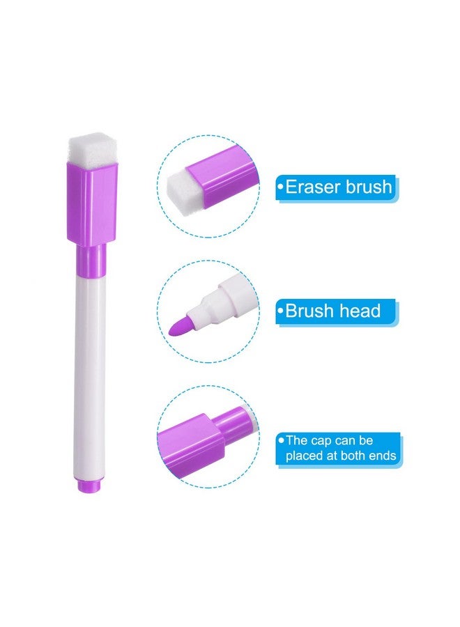 PATIKIL Dry Erase Marker Pens, 100 Pack Purple Ink Fine Point Low Odor Whiteboard With Eraser Cap For Office Home Classroom, White Pen Rod - Image 4