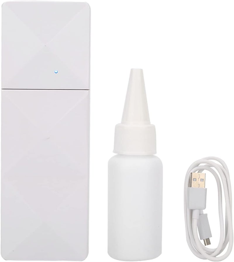 Portable USB Nano Handy Mist Spray Humidifier Face Hydration Atomization Sprayer Quick Finest Fog Moisturizing Skin No Makeup Ruin for Dry Sensitive Skin ABS White Gold Blac (Lotus White) - Image 1
