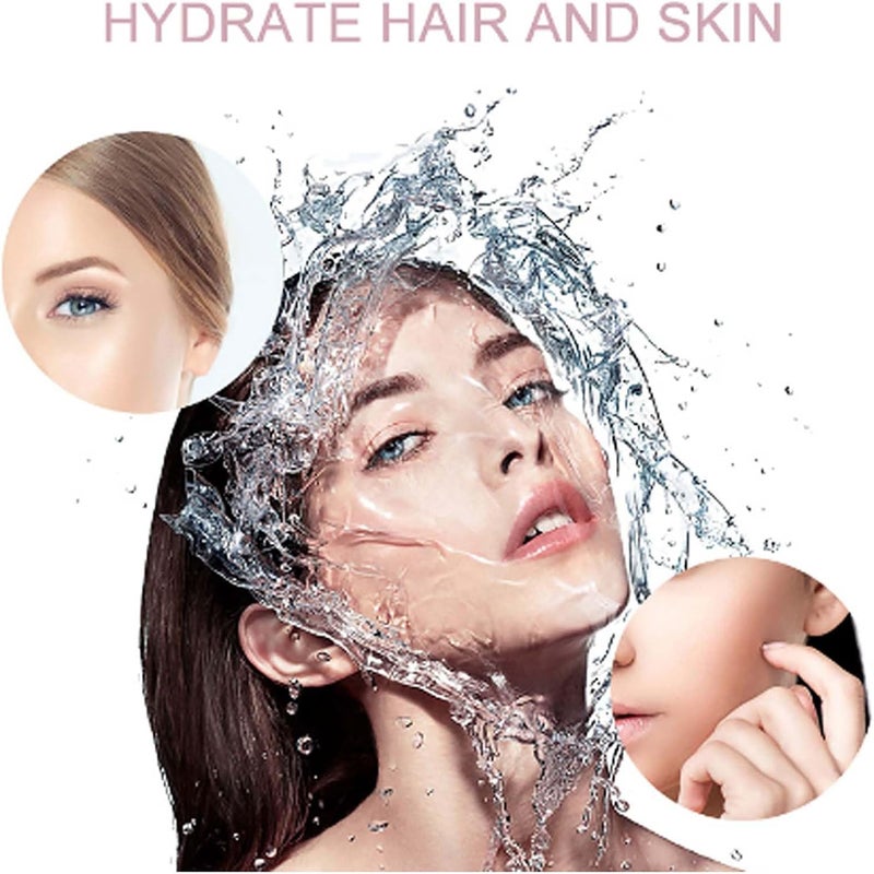 Portable USB Nano Handy Mist Spray Humidifier Face Hydration Atomization Sprayer Quick Finest Fog Moisturizing Skin No Makeup Ruin for Dry Sensitive Skin ABS White Gold Blac (Lotus White) - Image 4