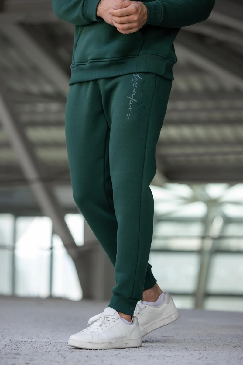 Pobudo Oversize Dark Green Hooded Tracksuit