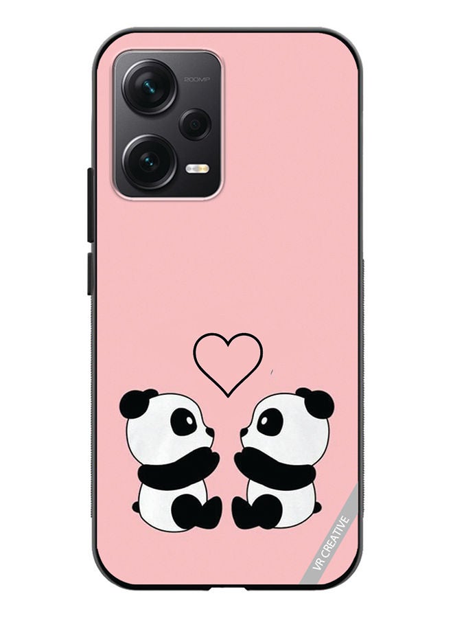 VR CREATIVE Protective Case Cover For Xiaomi Redmi Note 12 Discovery Panda Love Design Multicolour - Image 1
