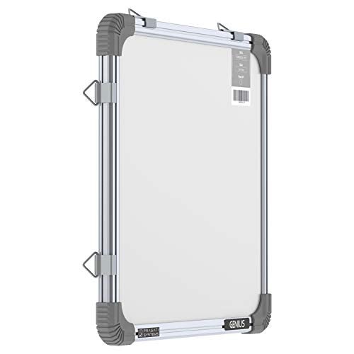 Pragati Systems Genius Melamine (Non-Magnetic) Whiteboard for Kids & Home with Lightweight Aluminium Frame | Portable & Featherlight Dry Erase Board | Extra Small Size 1x1 Feet (Pack of 1) - Image 1