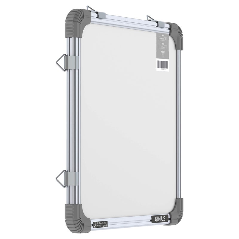 Pragati Systems Genius Melamine (Non-Magnetic) Whiteboard for Kids & Home with Lightweight Aluminium Frame | Portable & Featherlight Dry Erase Board | Extra Small Size 1x1 Feet (Pack of 1) - Image 5