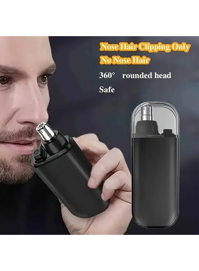 أداة تشذيب شعر الأنف والأذن القابلة لإعادة الشحن عبر USB للرجال، ماكينة حلاقة متنقلة - Image 4