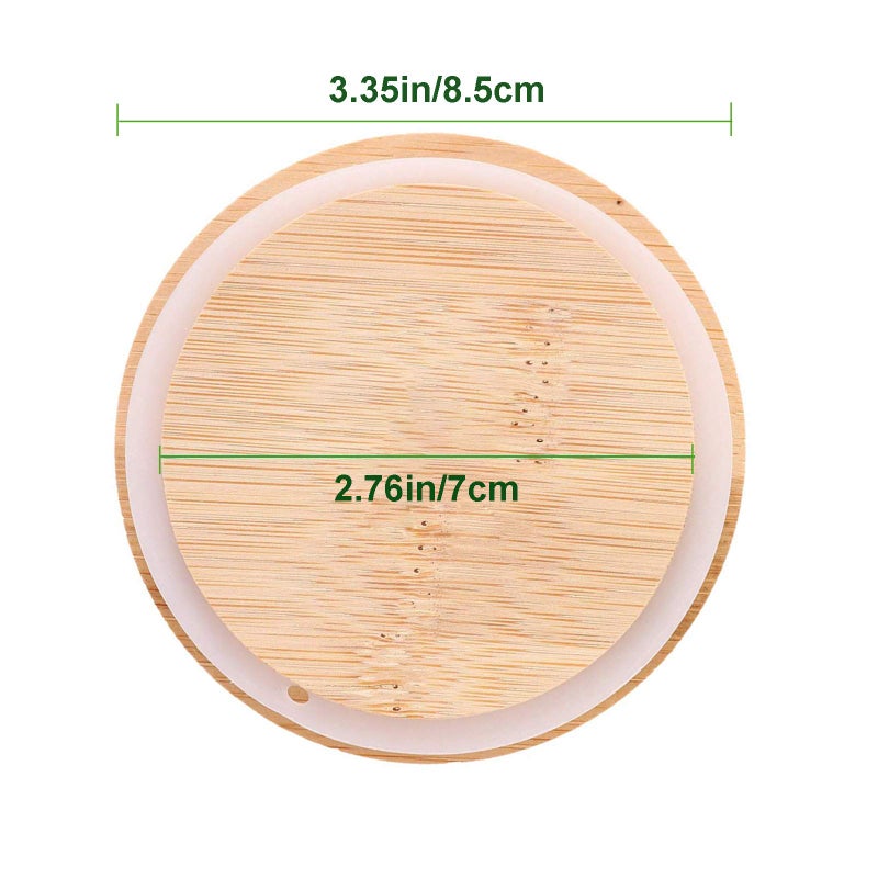 Together-life 6 Pack Wooden Mason Jar Lids, Reusable Bamboo Mason Canning Lids Compatible with Wide Mouth Mason Jar Canning Jar - Image 5