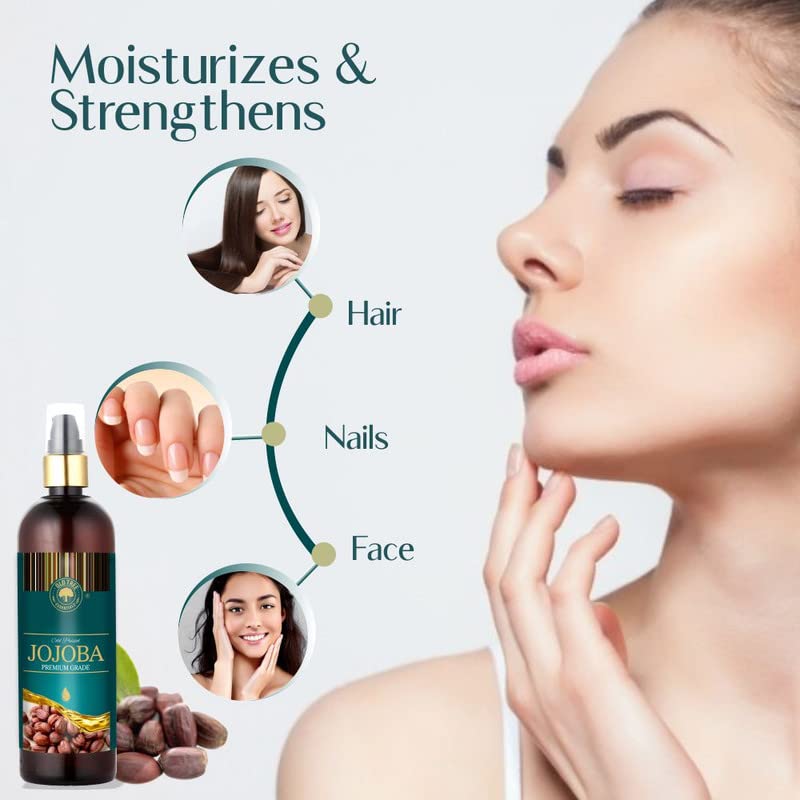Old Tree Pure and Natural Jojoba Oil for Skin 200ml 100 Pure Natural Cold Pressed Oil Nurtures Hair Growth Skin Repair Hair and Nails Growth Suitable for all Skin Types - Image 5