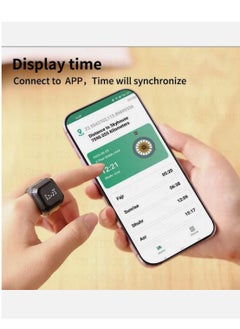 BSTWSH Zikr Ring Smart Ring – 20mm Wearable Tasbih Counter with Vibration Reminder, Bluetooth Connection, IQIBLA App, 5 Daily Prayer Reminders, OLED Display – Stylish & Functional for Modern Muslims  - Image 4