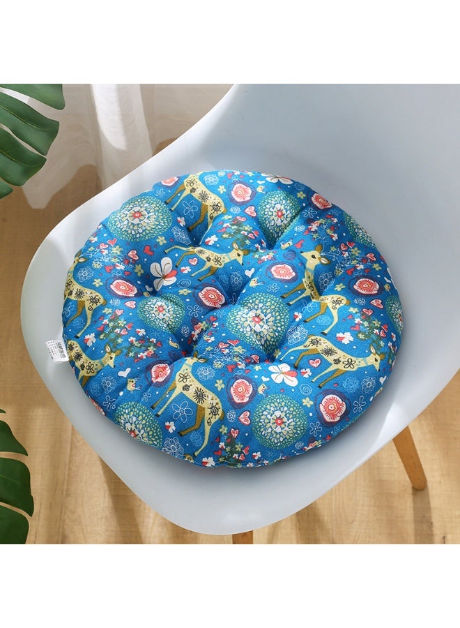 Anna Comfortable Home Office Cotton-Linen Breathable Round Chair Cushion - Image 2