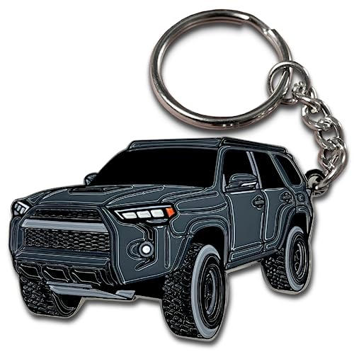 FOUR WHEEL BEAST 4Runner Accessories - Keychain 4 runner key chain key fob cover - 3rd 4th 5th gen mods car accessories trd 4 runner (Magnetic Gray) - Image 1
