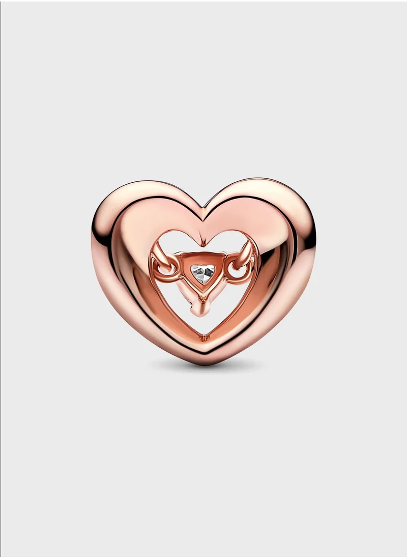 PANDORA Radiant Heart & Floating Stone Charm