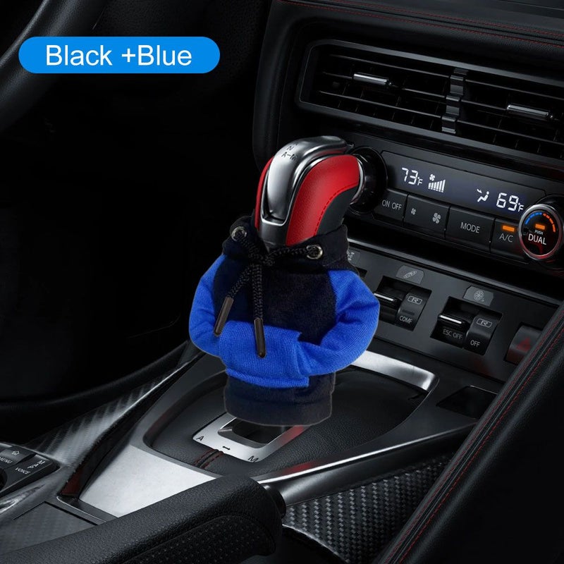 4 Colors Car Gear Stick Hoodie Black Red Interior Accessories Soft Comfortable Cover for Gear Handle Handbrake Shift Knob Protects Wear Tear - Image 4