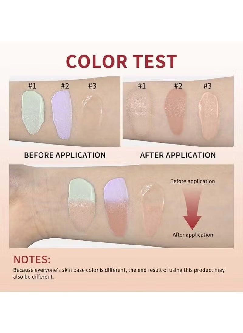 lakerain Color Correcting CC Cream, Women's CC Red Correct with Centella, Boost Radiance, Refine Skin Texture, Plump, Softer & Hydrated Skin, Multi-Purpose Skin Tone Adjusting CC Cream Full Coverage(Green)  - Image 3