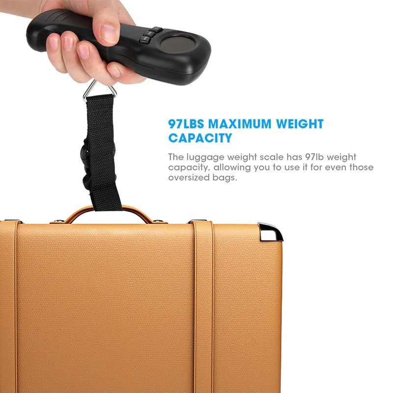 Akozon Luggage Scales,Ocs‑8 50kg/110lb Portable Digital Luggage Scale Travel Hanging Luggage Scale Electronic Weight with LCD Digital Display - Image 4