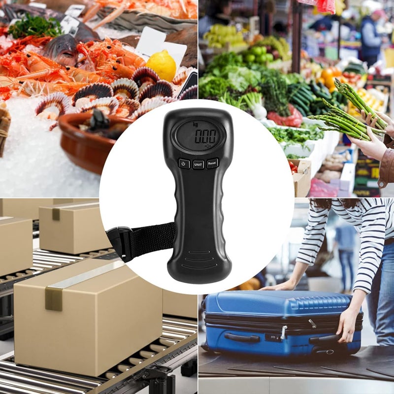 Akozon Luggage Scales,Ocs‑8 50kg/110lb Portable Digital Luggage Scale Travel Hanging Luggage Scale Electronic Weight with LCD Digital Display - Image 3