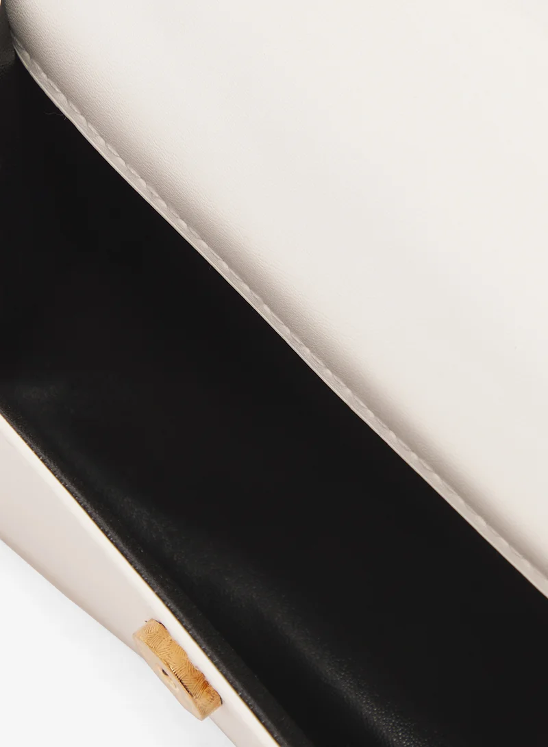 ELLA Gold Accent Top Handle Textured Bag