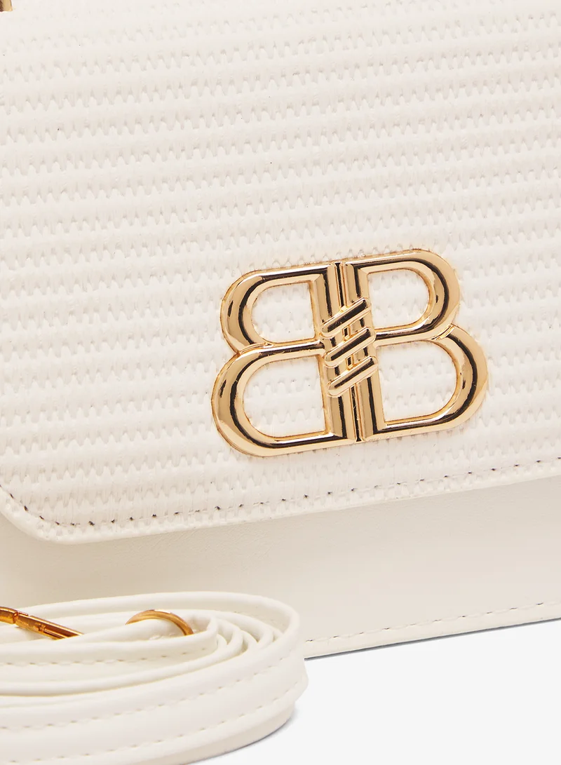 ELLA Gold Accent Top Handle Textured Bag