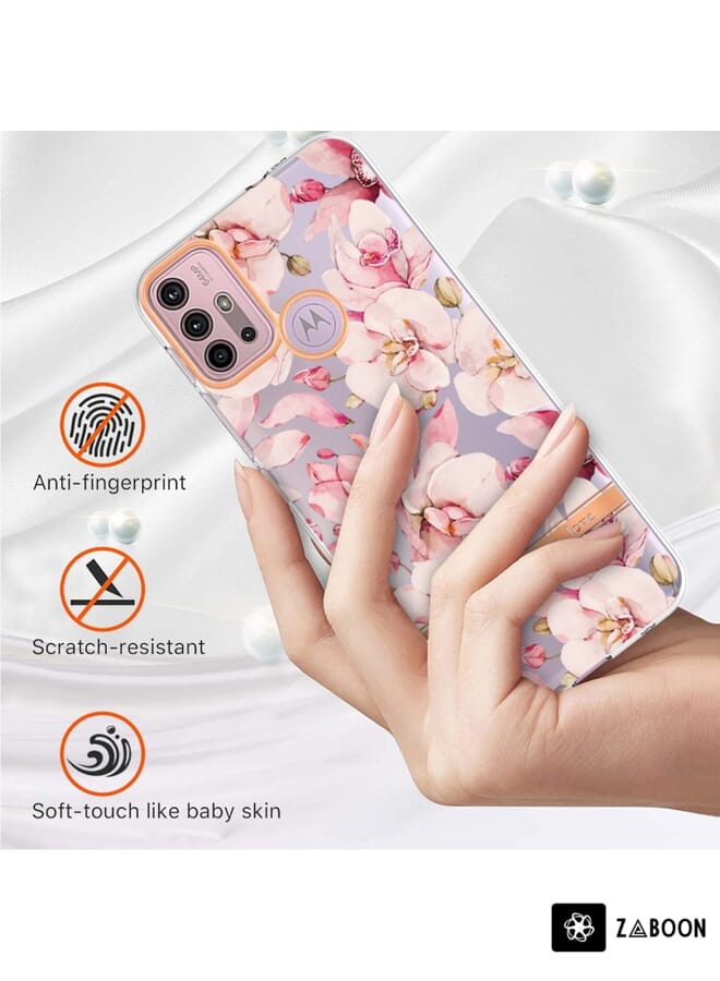 Zaboon Protective Case For Motorola Moto G30 / G20 / G10 / G10 Power Flowers and Plants Series IMD TPU - Image 2