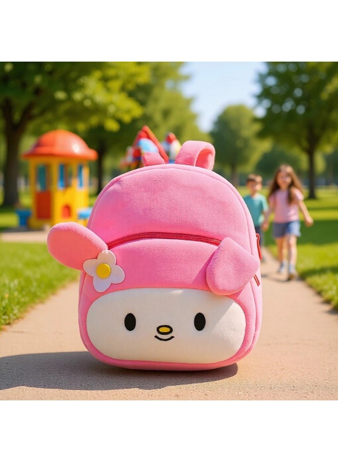 Cute Rabbit Shape Little Girls Backpack Lightweight Fluffy Kindergarten Outdoor Cartoon Casual Shoulder Bag For Kids 0-4Y - Image 1