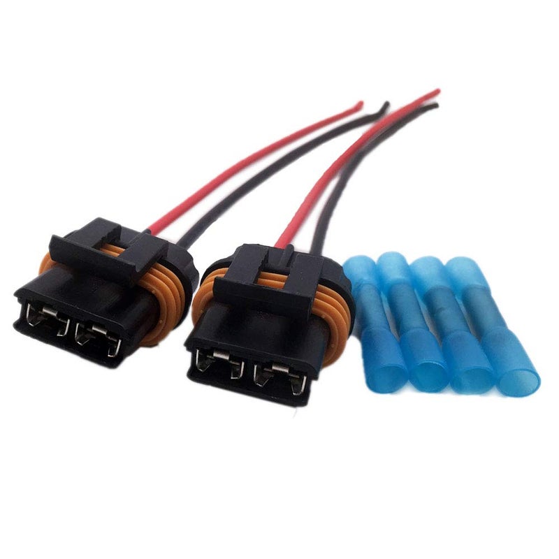 2PCS Fan Cooling Connector Pigtail Wiring Harness Compatible with Ford Chevrolet Corvette Camaro TPI LT1 LS1 LS6