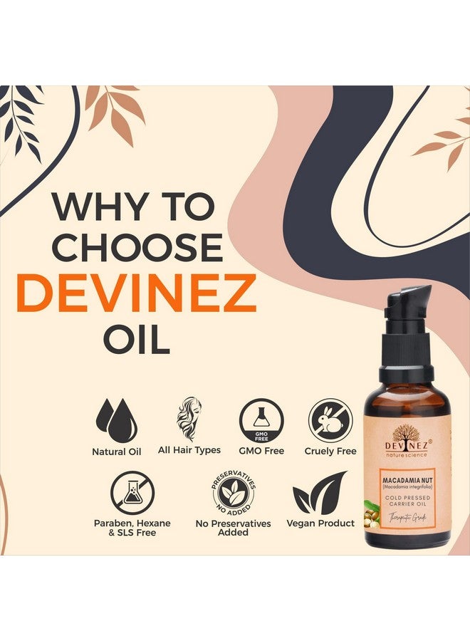 Devinez Macadamia Nut Cold-Pressed Oil, 50ml 100% Pure, Natural & Undiluted, Oleic Acid (Omega 9), for Healthy Hair, prevent wrinkles, age spots and other signs of aging - Image 2