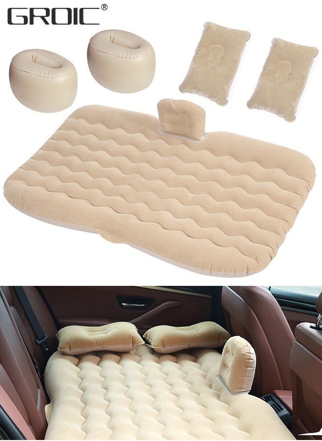 GROIC - Inflatable Car Mattress,Car Air Mattress Back Seat Inflatable Car Bed Camping Mattress with Pillows Air-Pump for Car, SUV, Truck Travel, Hiking - Image 1