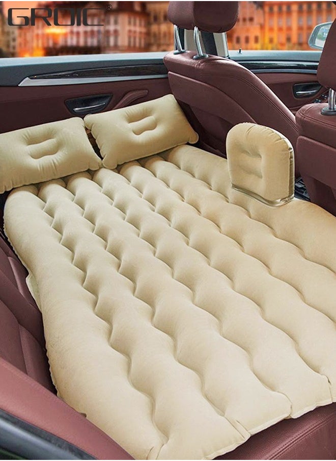 GROIC - Inflatable Car Mattress,Car Air Mattress Back Seat Inflatable Car Bed Camping Mattress with Pillows Air-Pump for Car, SUV, Truck Travel, Hiking - Image 1