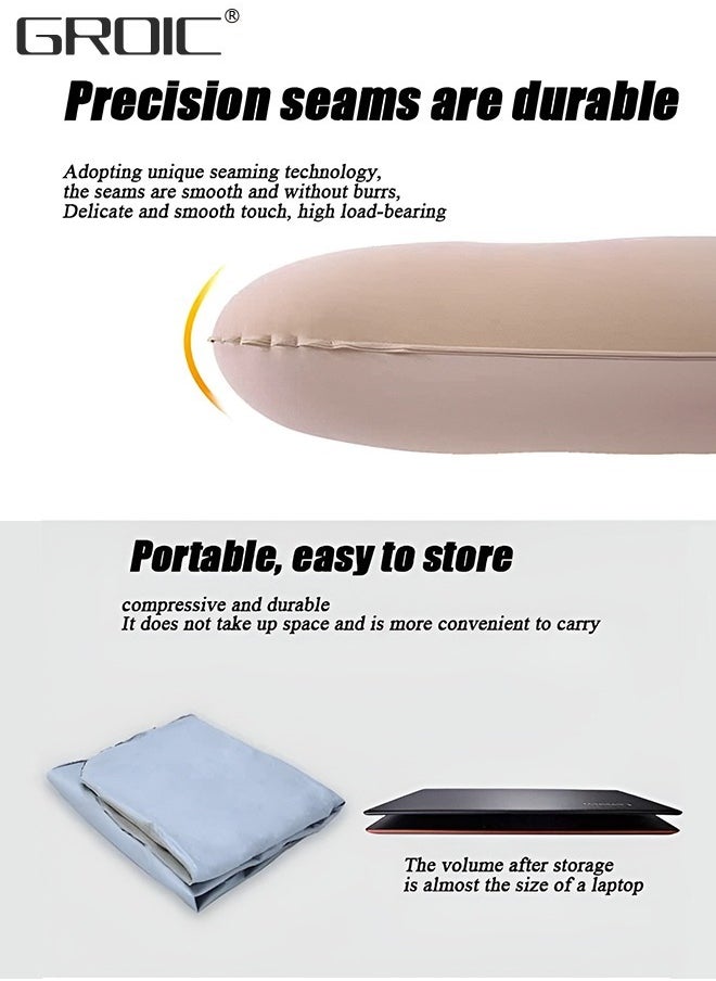 GROIC - Inflatable Car Mattress,Car Air Mattress Back Seat Inflatable Car Bed Camping Mattress with Pillows Air-Pump for Car, SUV, Truck Travel, Hiking - Image 1