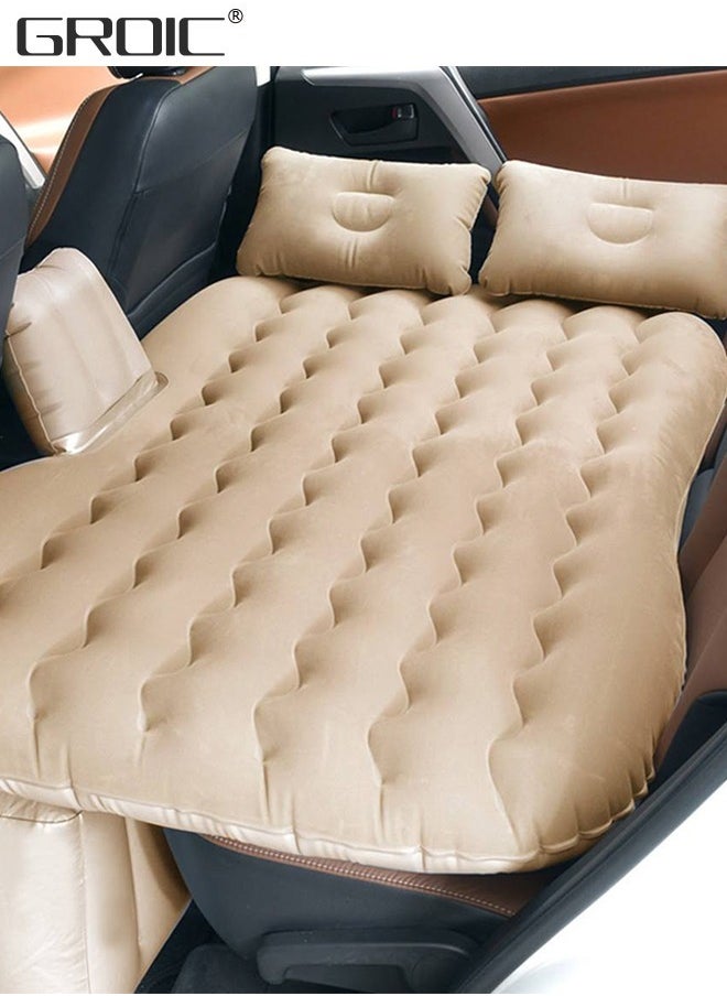 GROIC - Inflatable Car Mattress,Car Air Mattress Back Seat Inflatable Car Bed Camping Mattress with Pillows Air-Pump for Car, SUV, Truck Travel, Hiking - Image 1