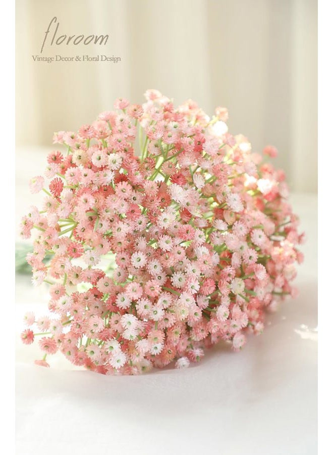 Floroom 18pcs Artificial Babys Breath Gypsophila Greenery Sprays, Real Touch Dusty Rose Blush Pink Fake Flowers for Wedding Bouquets Centerpieces Floral Arrangements and Decorations - Image 3