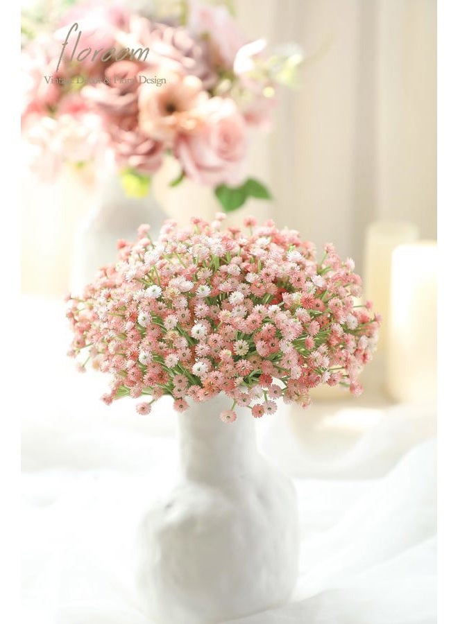 Floroom 18pcs Artificial Babys Breath Gypsophila Greenery Sprays, Real Touch Dusty Rose Blush Pink Fake Flowers for Wedding Bouquets Centerpieces Floral Arrangements and Decorations - Image 2