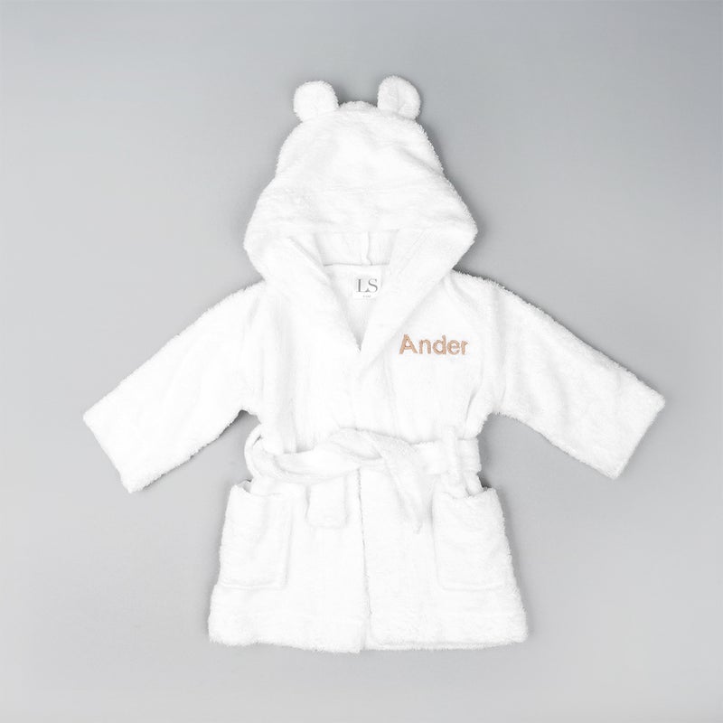 Lovingly Signed Personalized Bamboo Towelling Robe - Size 1-2 years - Image 1