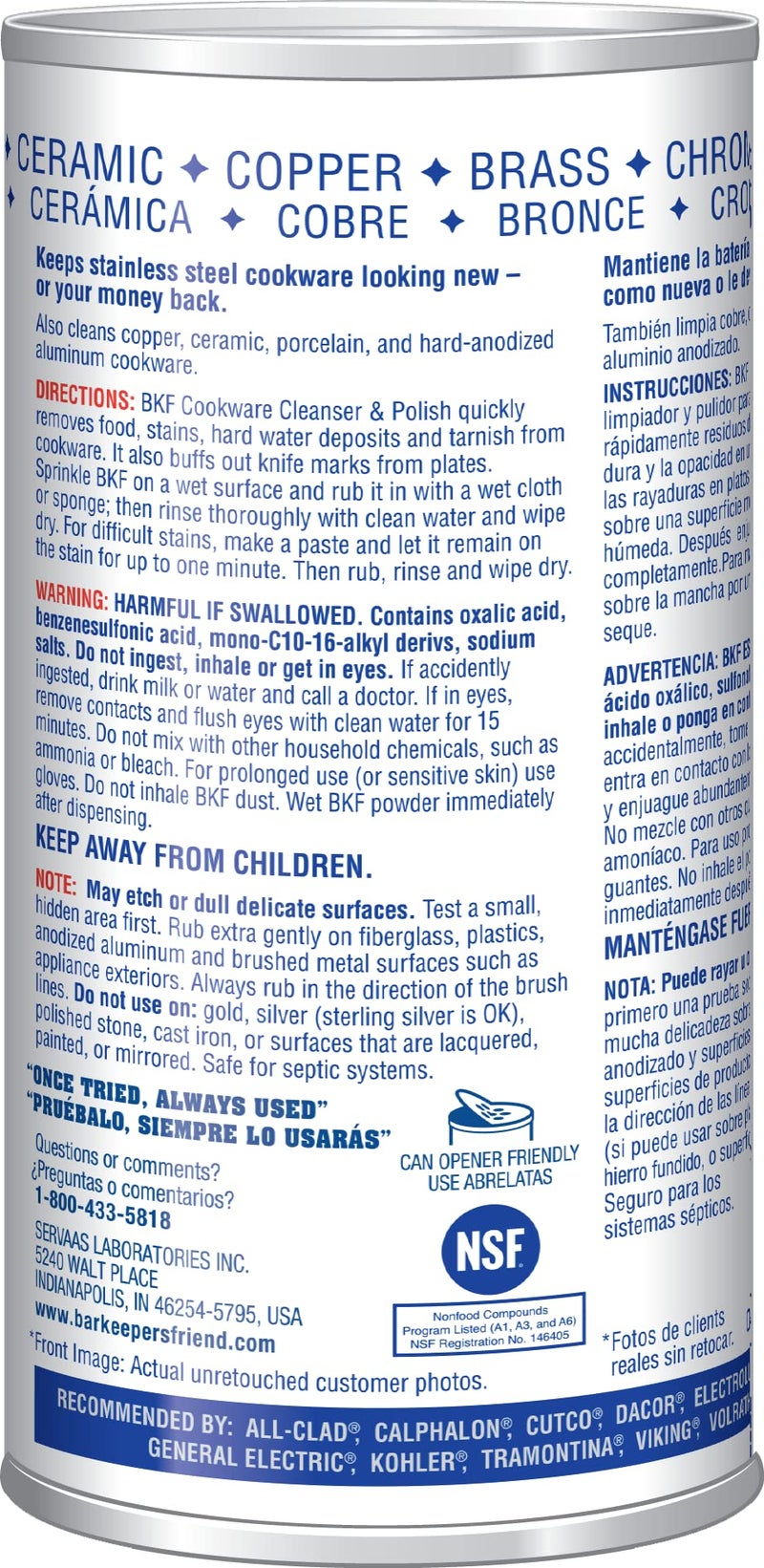 Bar Keepers Friend Bar Keeper's Friend COOKWARE CLEANER/POLISH 12 oz Can (2-pack) - Image 2