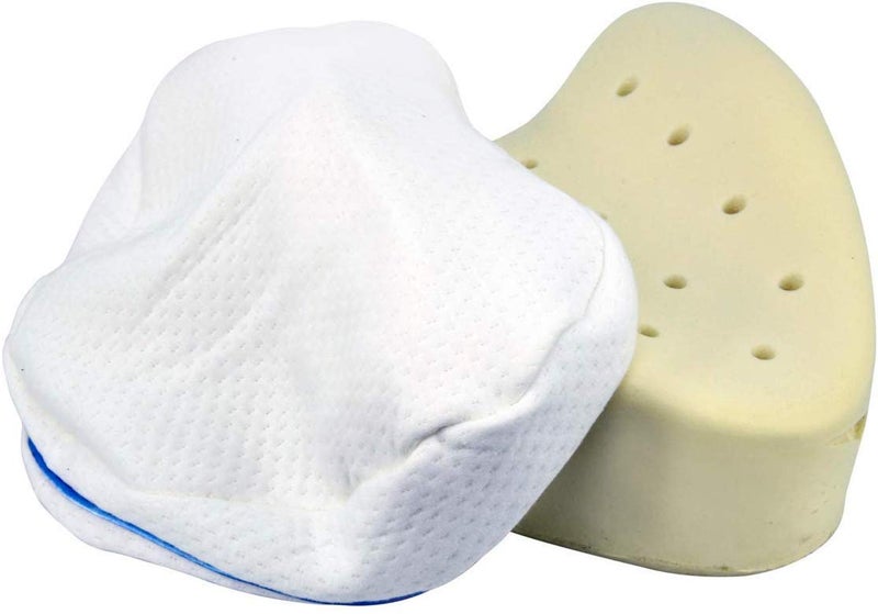Bhavyam Memory Foam Cotton Leg Pillow Queen White 1 Piece - Image 3