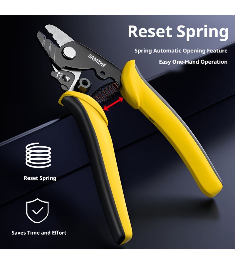 Three Port Fiber Optic Stripping Pliers for FTTH Wire Stripper Tool with Slide Lock Plier Nose CFS 3 - Image 2