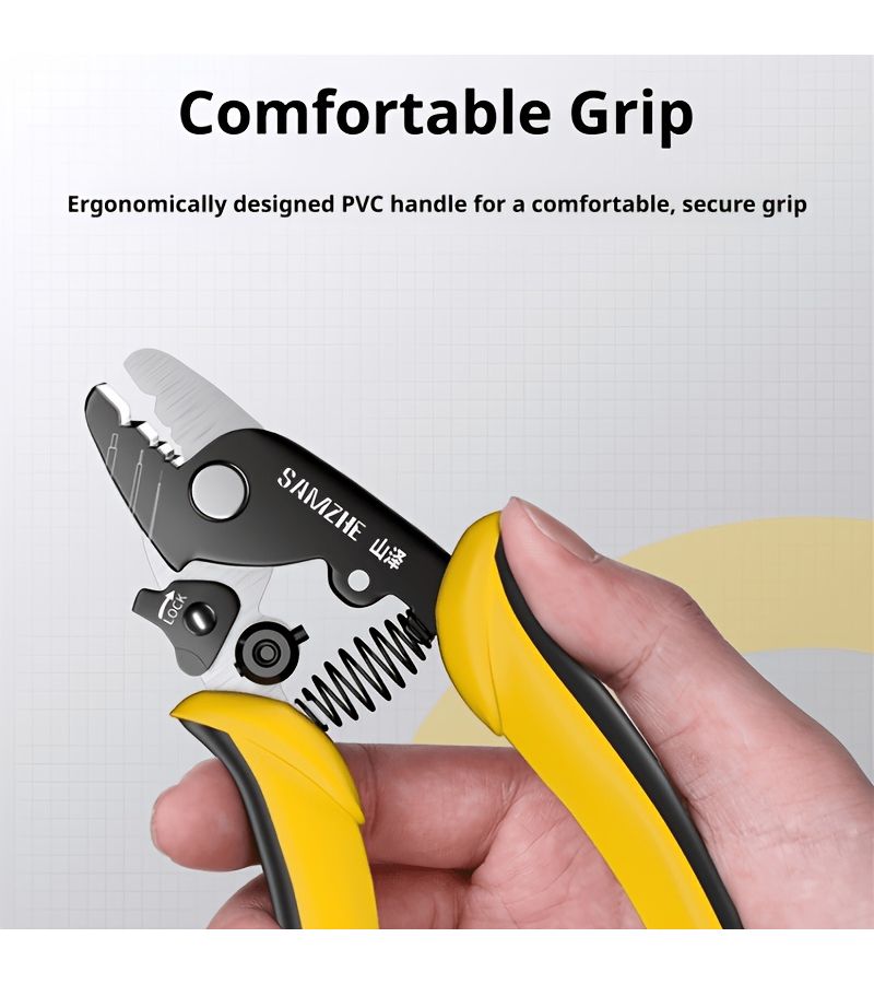 Three Port Fiber Optic Stripping Pliers for FTTH Wire Stripper Tool with Slide Lock Plier Nose CFS 3 - Image 3