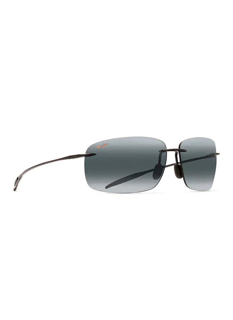 MAUI JIM MAUI JIM 422-02 GRY BREAKWALL GLOSS BLACK Exclusive Sunglassess  - Image 1