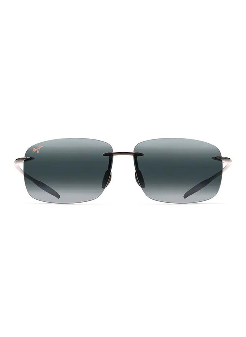 MAUI JIM MAUI JIM 422-02 GRY BREAKWALL GLOSS BLACK Exclusive Sunglassess  - Image 2