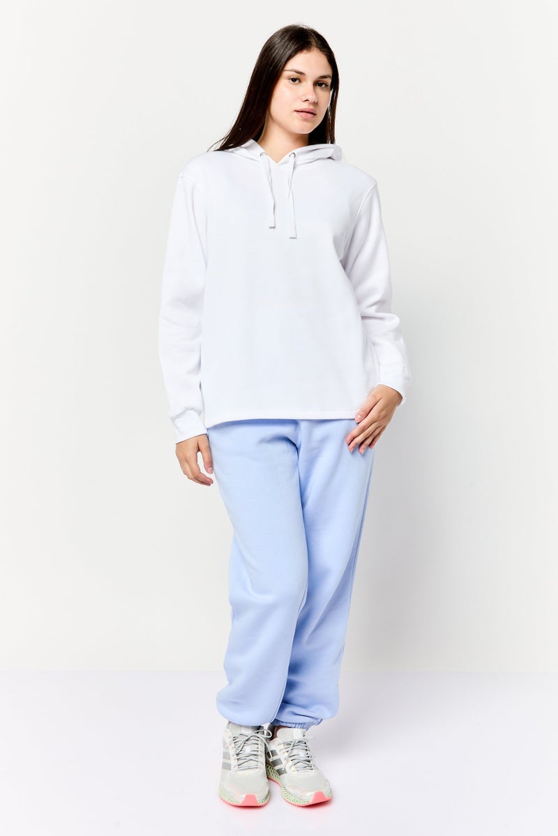 BSP Women Sportswear Fit Long Sleeve Outdoor Hoodie, White  - Image 2