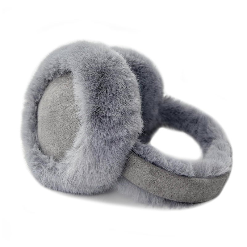 Kedofe Ear Muffs for Winter Women Foldable Fuzzy Cold Outdoor Earmuffs Soft Faux Furry Ear Warmers Covers (Grey) - Image 3