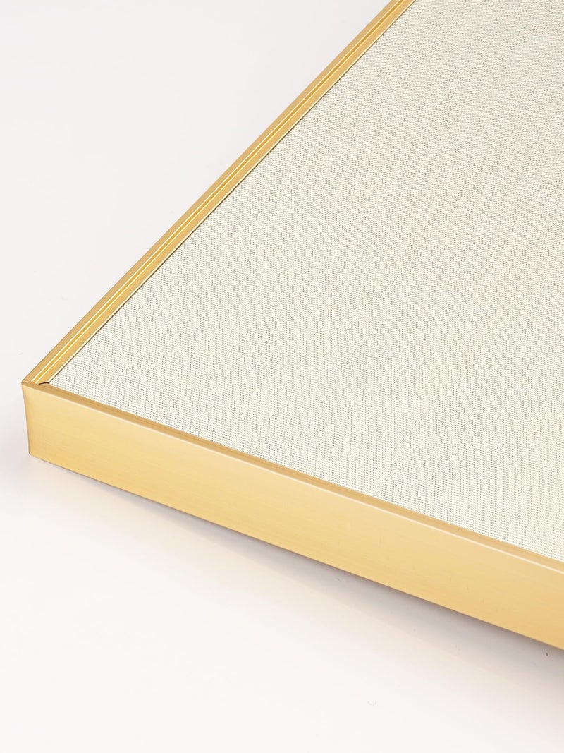 Lightomorrow Bulletin Board 30 x 20 inches, Oatmeal White Pin Board Vision Board, Golden Aluminum Framed Fabric Cork Board with 10 Push Pins - Image 2