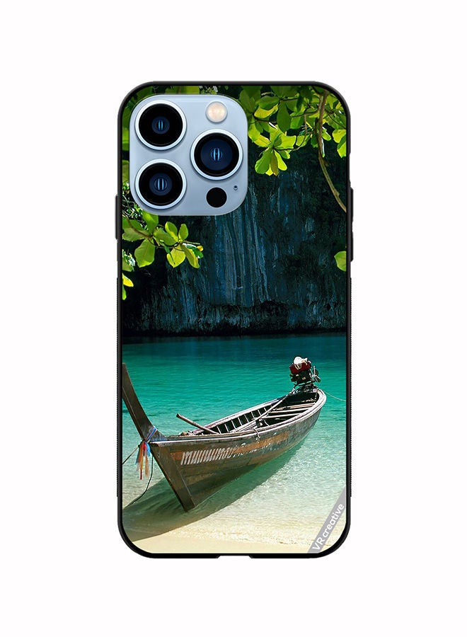 VR CREATIVE Protective Case Cover For Apple iPhone 13 Pro Boat Lake Design Design Multicolour - Image 1