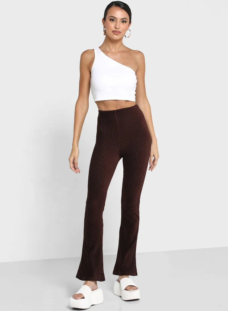 Topshop Petite High Waist Flare Pants