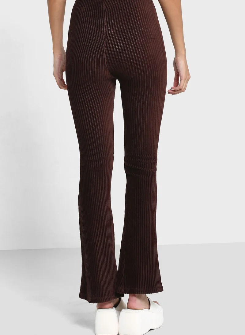 Topshop Petite High Waist Flare Pants