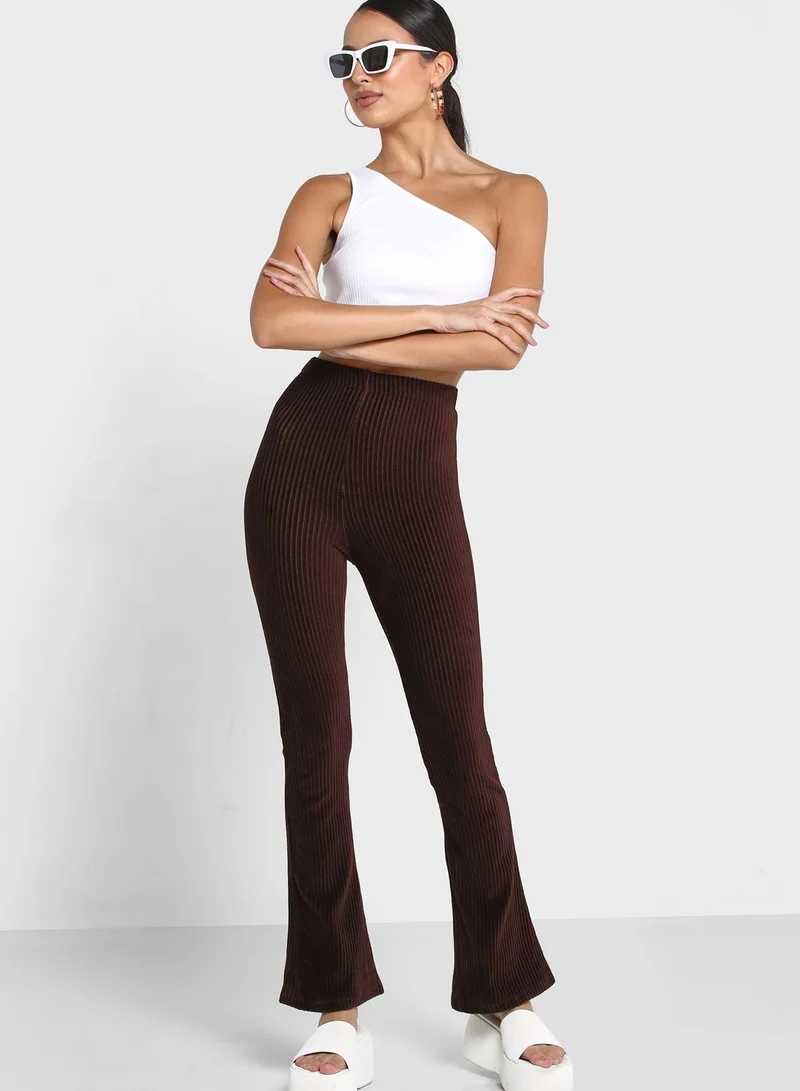 Topshop Petite High Waist Flare Pants
