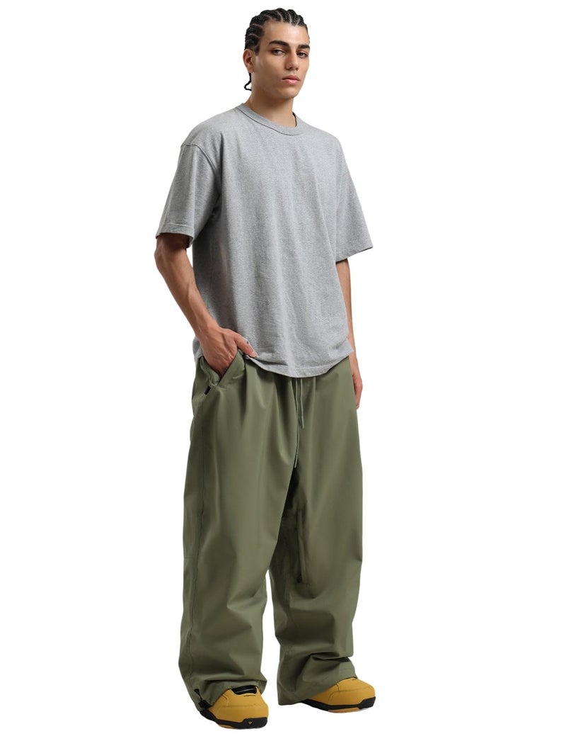GSOU SNOW Men Women Snow Pants Baggy Snowboard Pant Ski Loose Waterproof Windproof Warm for Winter Green - Image 2