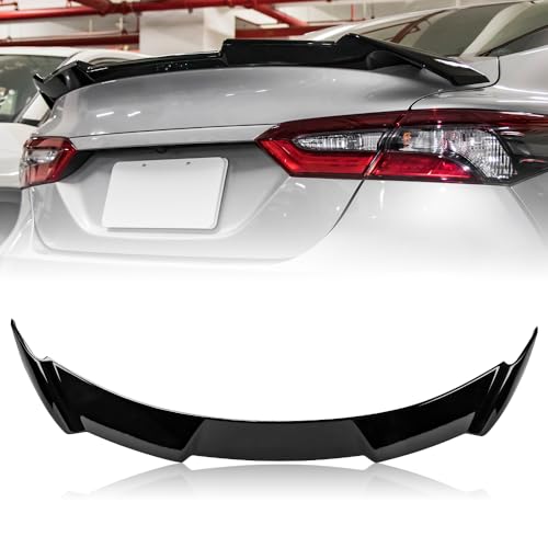 Rolling Gears Trunk Spoiler Compatible with 20182024 Toyota Camry SE XSE LE XLE Hybrid Sedan Gloss Black KN Design Rear Spoiler Wing Exterior Body Kit