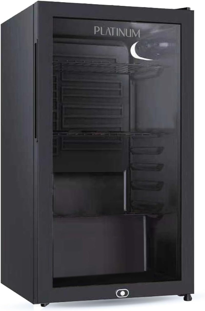 Platinum Compact Single Door Refrigerator, Black, 90 Liter Capacity - Image 1